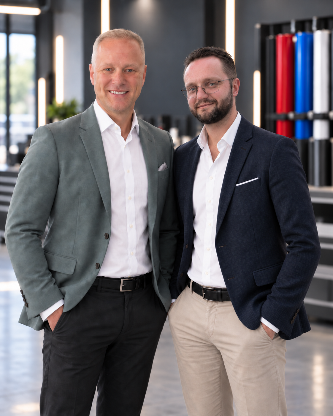 Professionelles Porträt im modernen Showroom von AZ Folientechnik