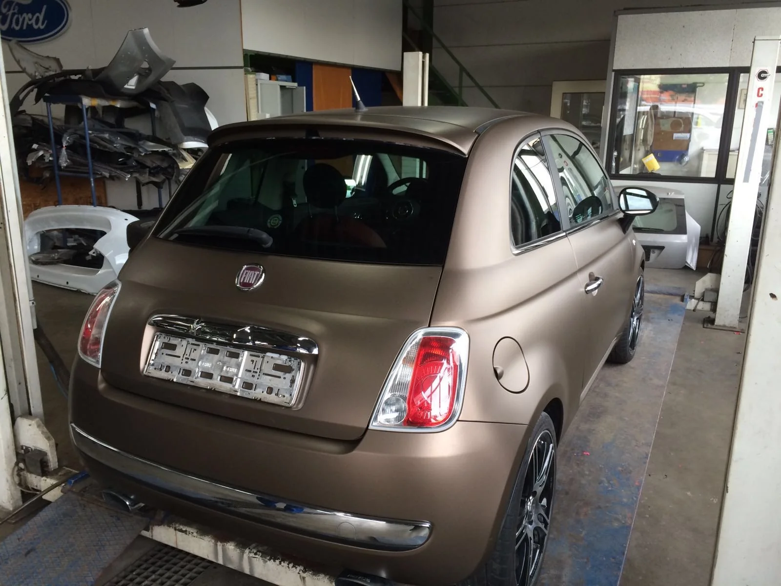 Fiat 500 – full wrap in matt bronze