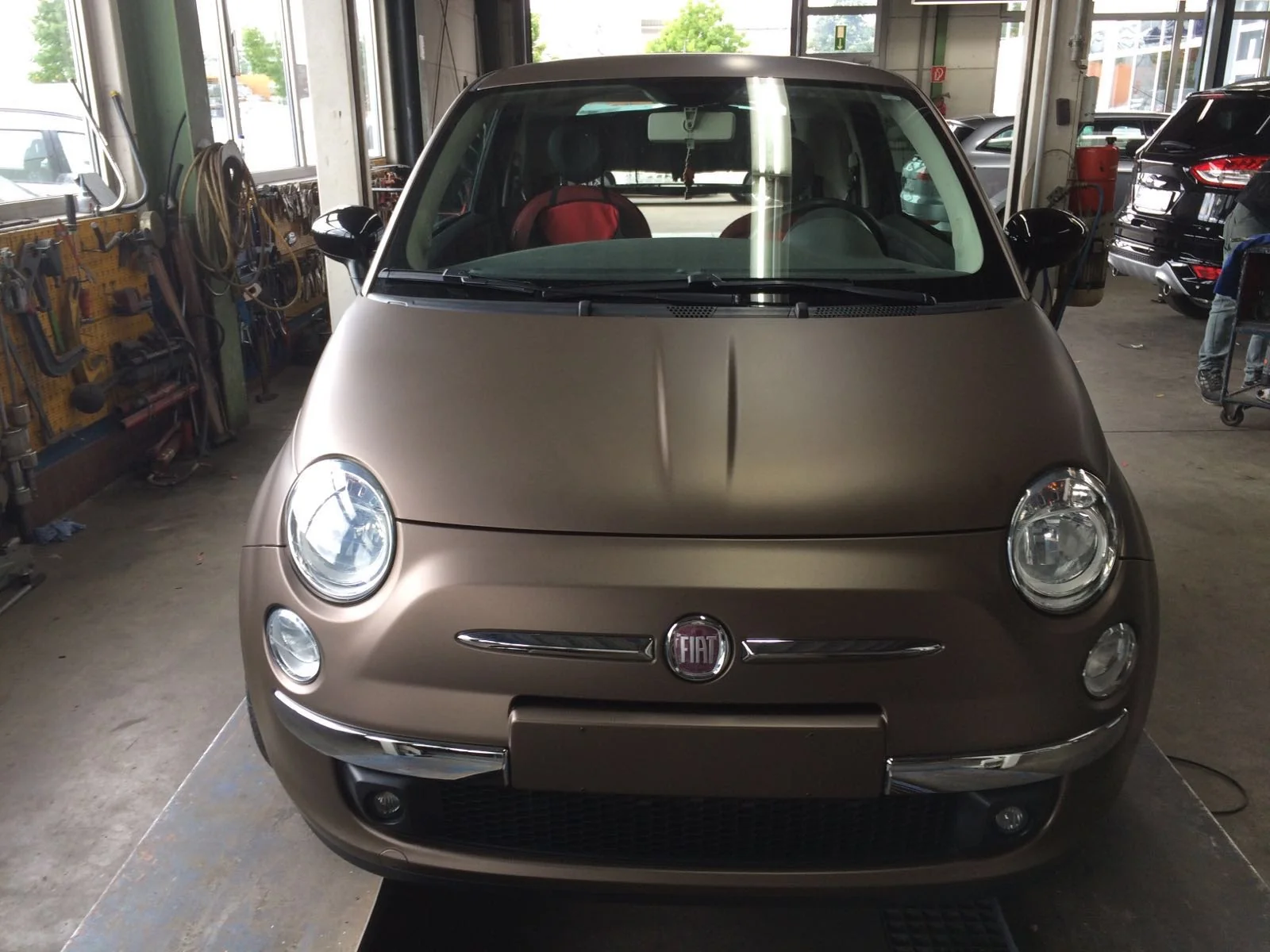 Fiat 500 – Vollfolierung Bronze matt – Foto 3